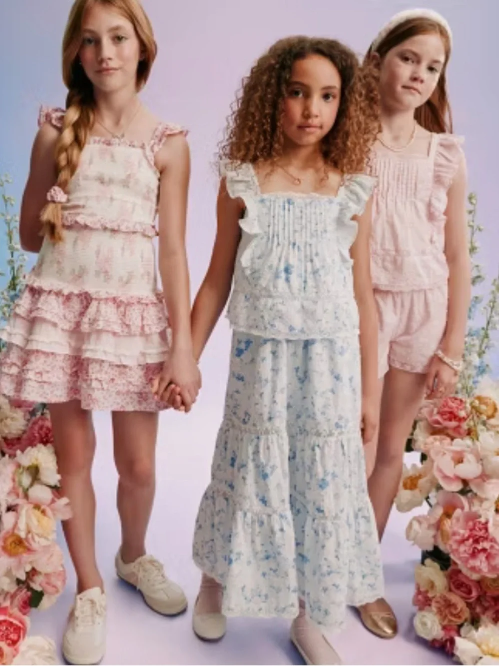 NWT LoveShackFancy x Target Clara Budding Florals Tiered Mini Skirt  Sz- 14